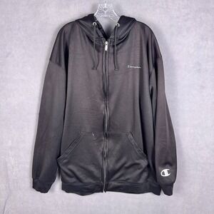 Champion Warm Up Full Zip Track Jacket Mens‎ 3XLT Black Read!